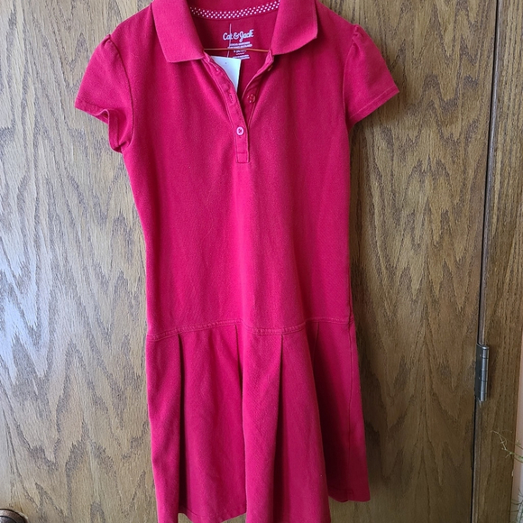 NWT Cat & Jack Girls' Pleated Tennis Dress Red Size 6 - Picture 5 of 5